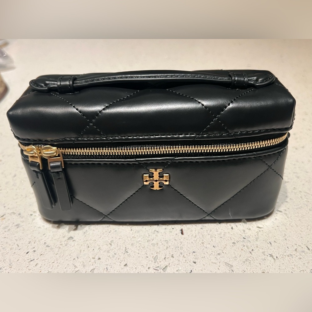 Tory Burch Kira east west black leather crossbody vanity bag - Picture 2 of 7
